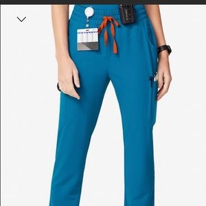 Figs Alps Blue High Waisted Scrub Pants